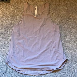 Light pink lululemon work out top